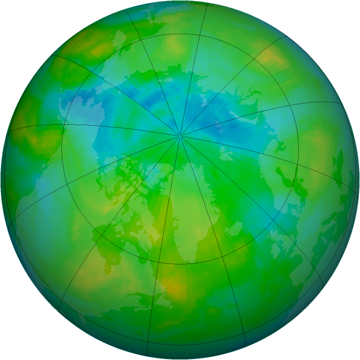 Arctic ozone map for 31 August 1987